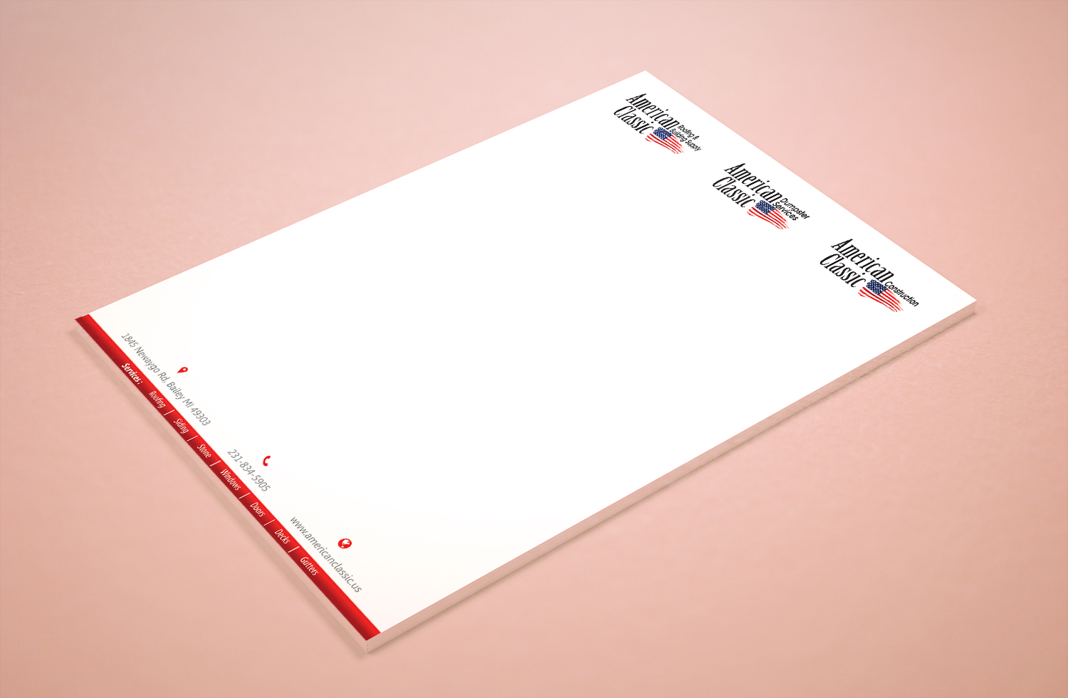 Design de Papeterie par Petter Goms pour American Classic | Design #13420305