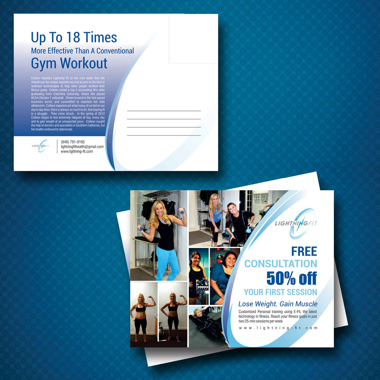 Postcard Design by uk for Lightning Fit | Design #13400508