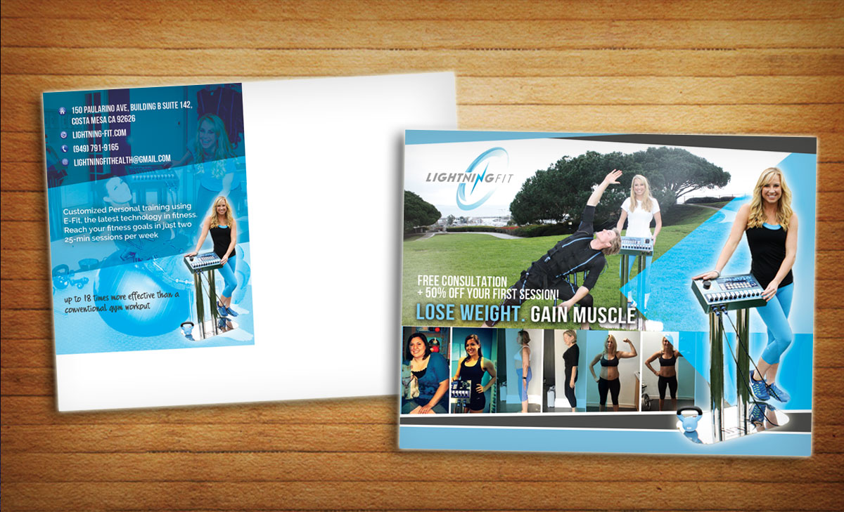 Postcard Design by alessandroevge for Lightning Fit | Design #13400477