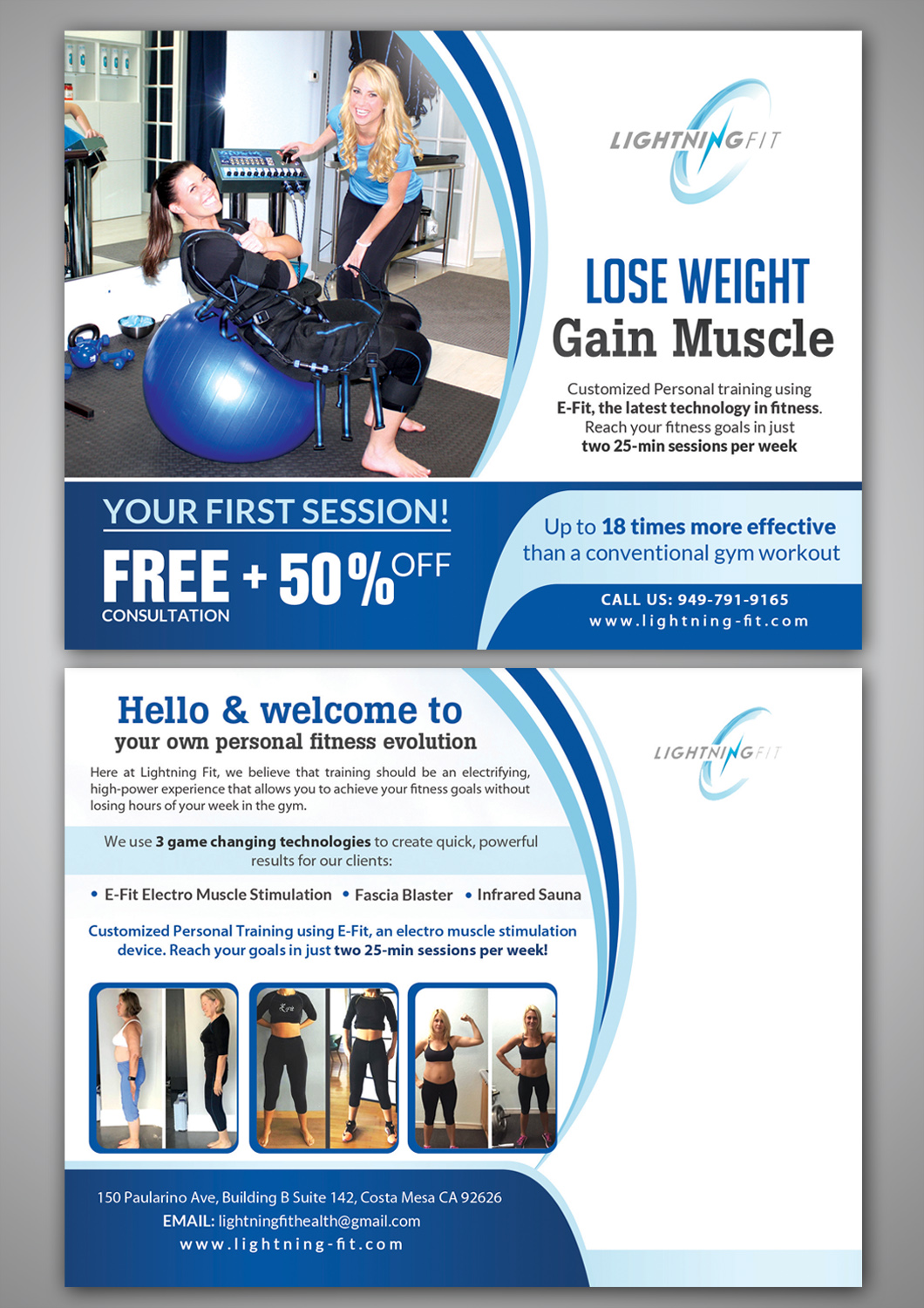 Postcard Design by debdesign for Lightning Fit | Design #13440655