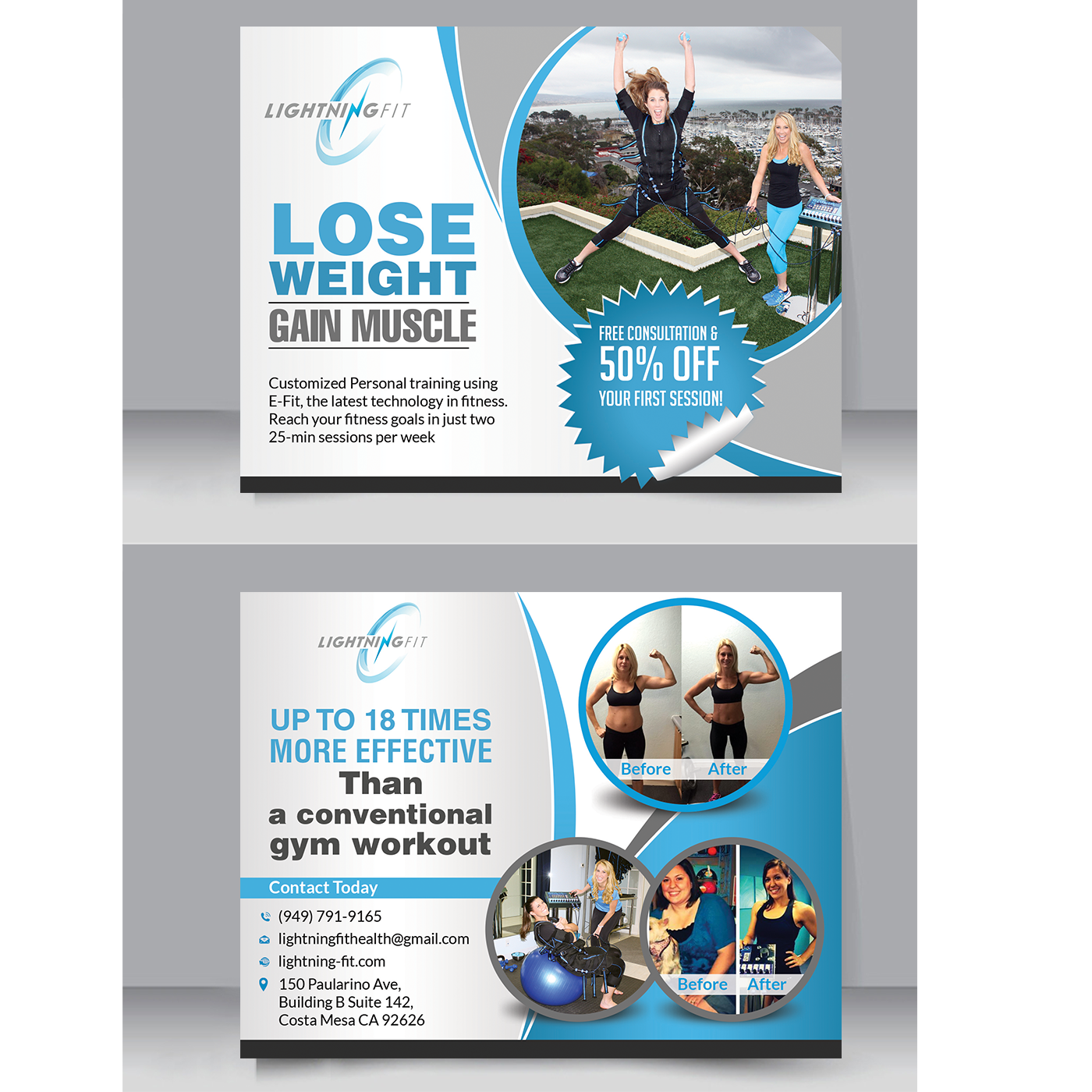 Design de Carte Postale par creative.bugs pour Lightning Fit | Design #13418894