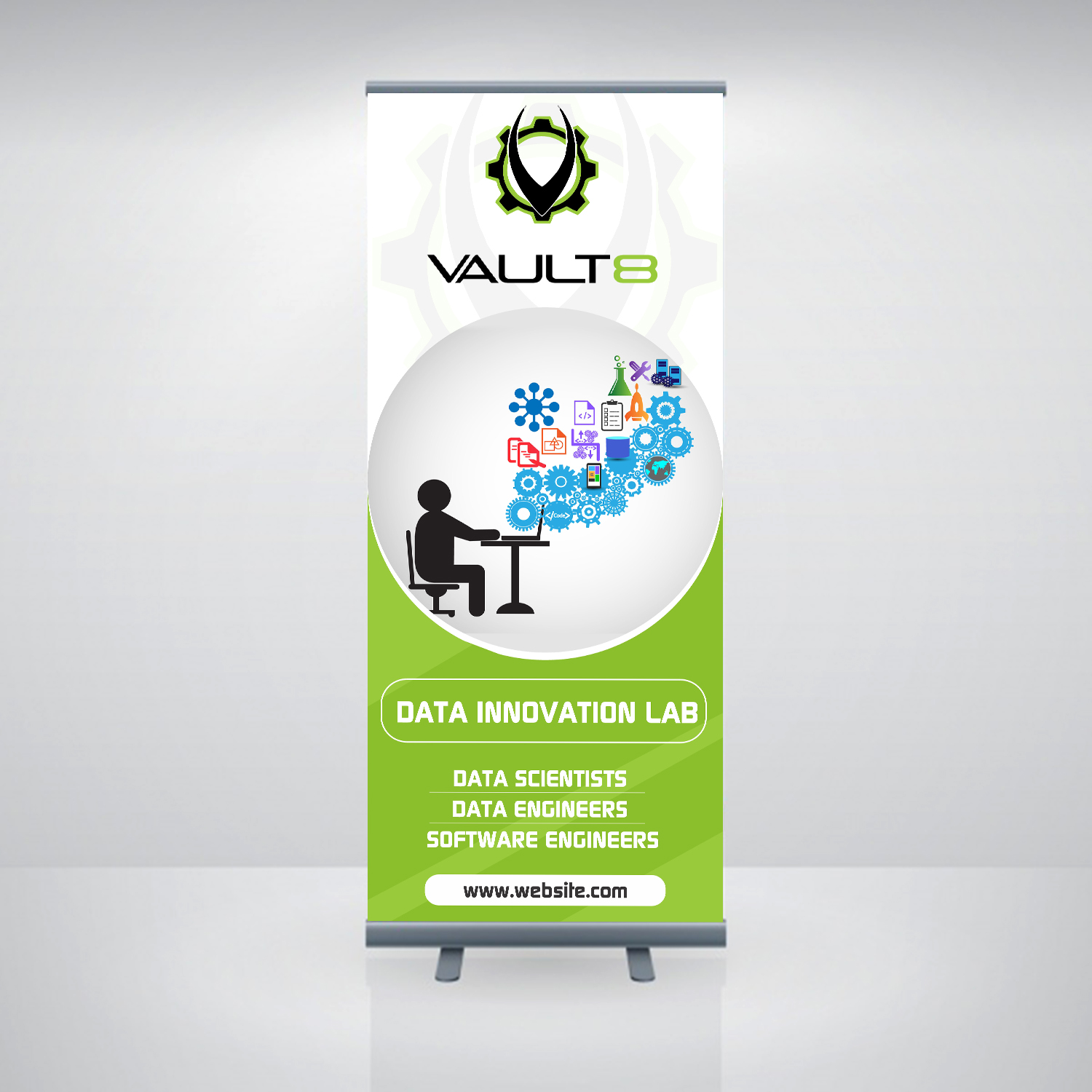 Bold Modern Information Technology Poster Design For A Company