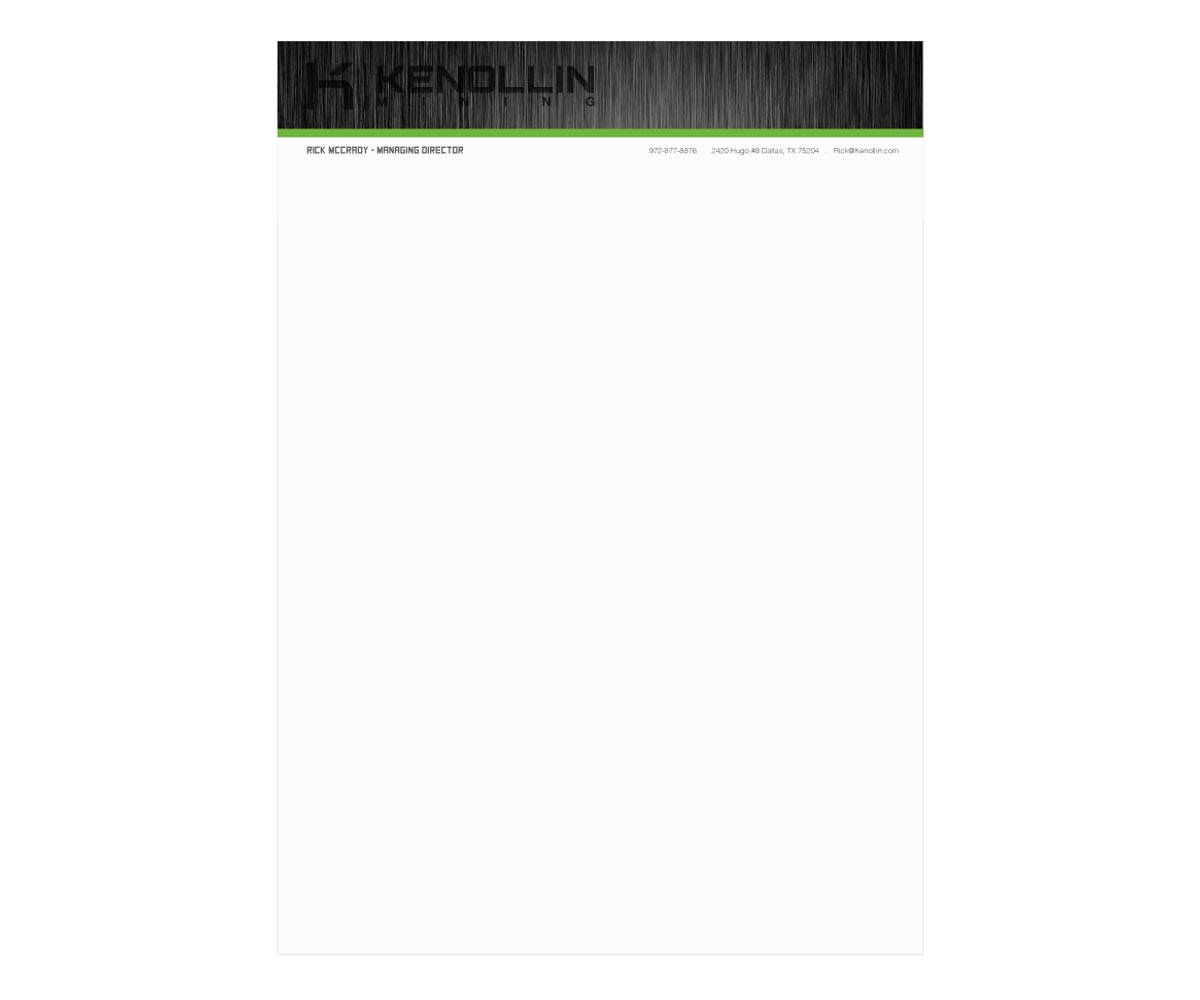 Letterhead Design by vanessasitsonthewall for Kenollin Mining | Design #2482927