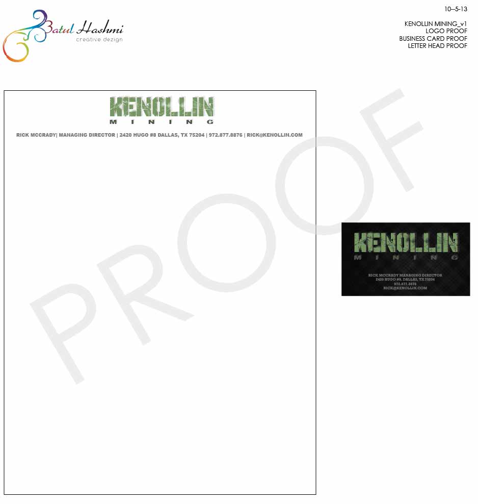 Letterhead Design by bHashmi for Kenollin Mining | Design #2470730
