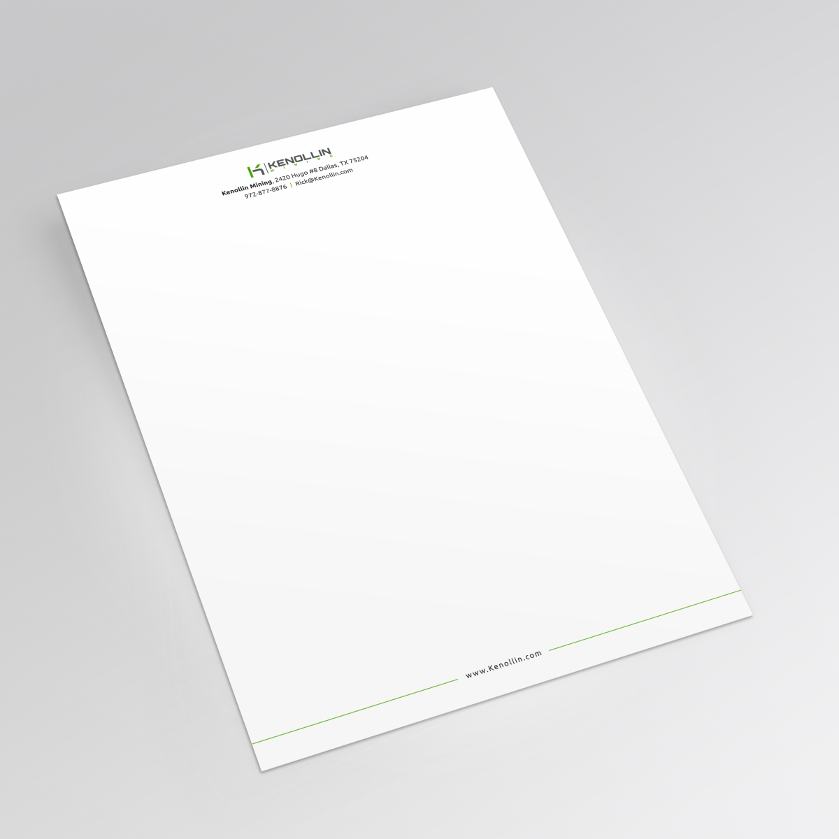 Letterhead Design by HYPdesign for Kenollin Mining | Design #2515924