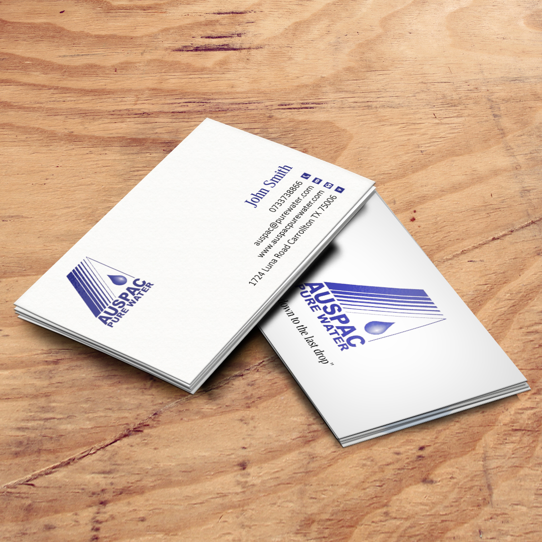 Visitenkarten-Design von Pixi Dust für Auspac Pure Water P/L | Design #13401661