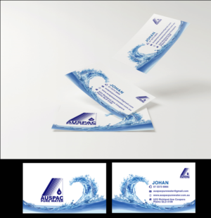 Business Card Design by Black Stallions Impressive Solutions for Auspac Pure Water P/L | Design #13395809