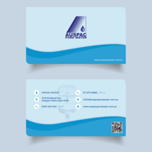Business Card Design by manarpan189 for Auspac Pure Water P/L | Design #13401043