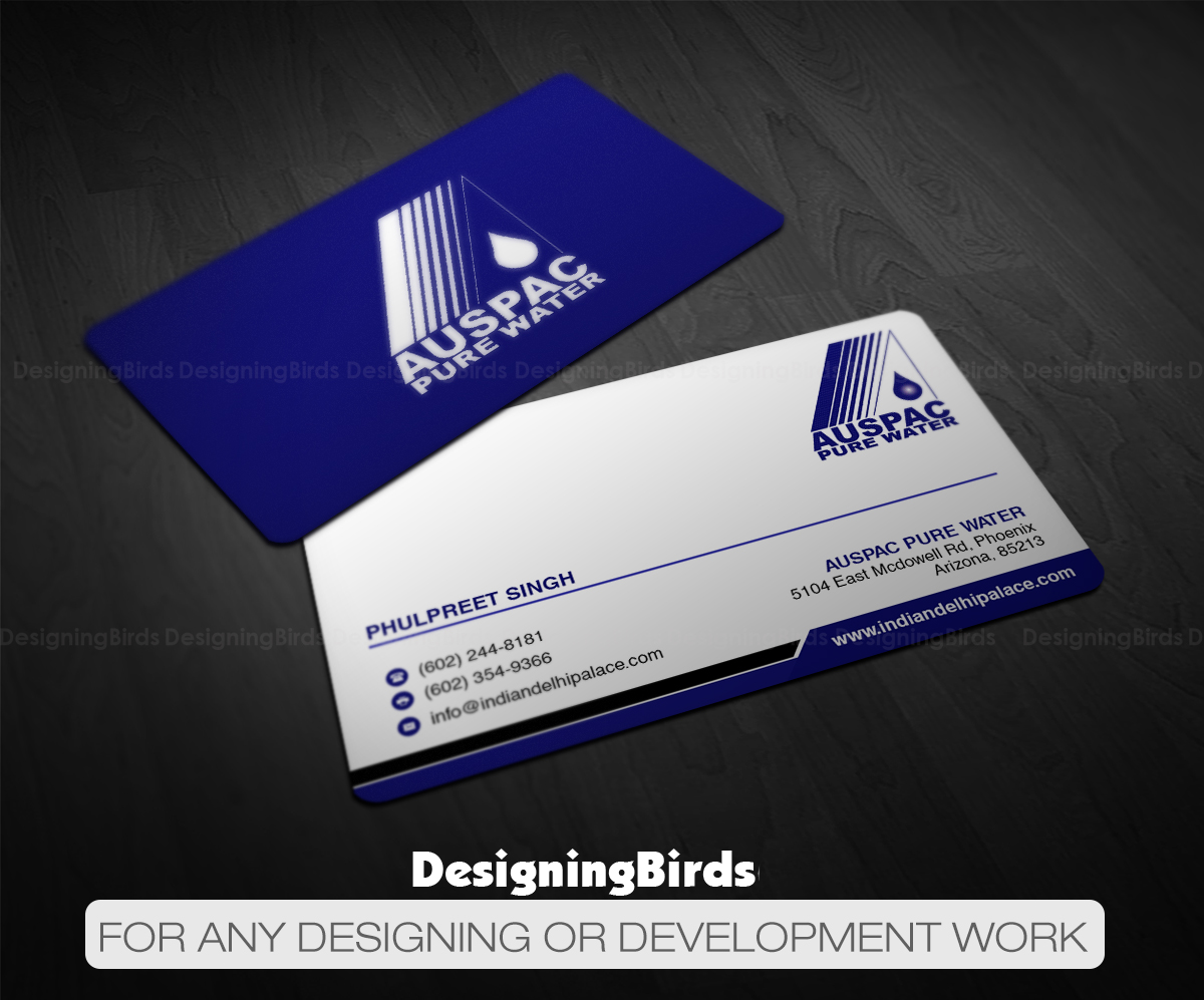 Business Card Design by Designing Birds for Auspac Pure Water P/L | Design #13400209