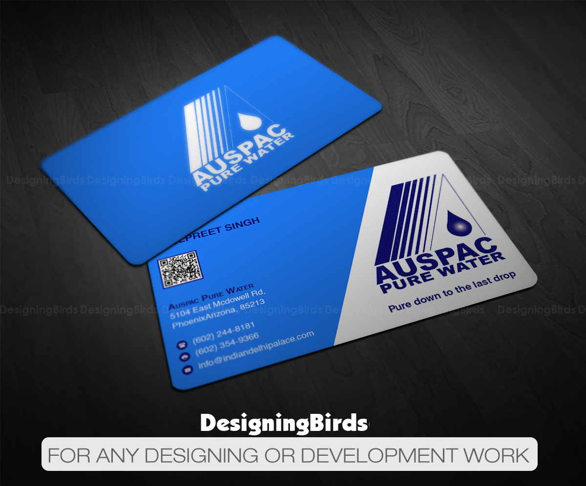 Business Card Design by Designing Birds for Auspac Pure Water P/L | Design #13400645