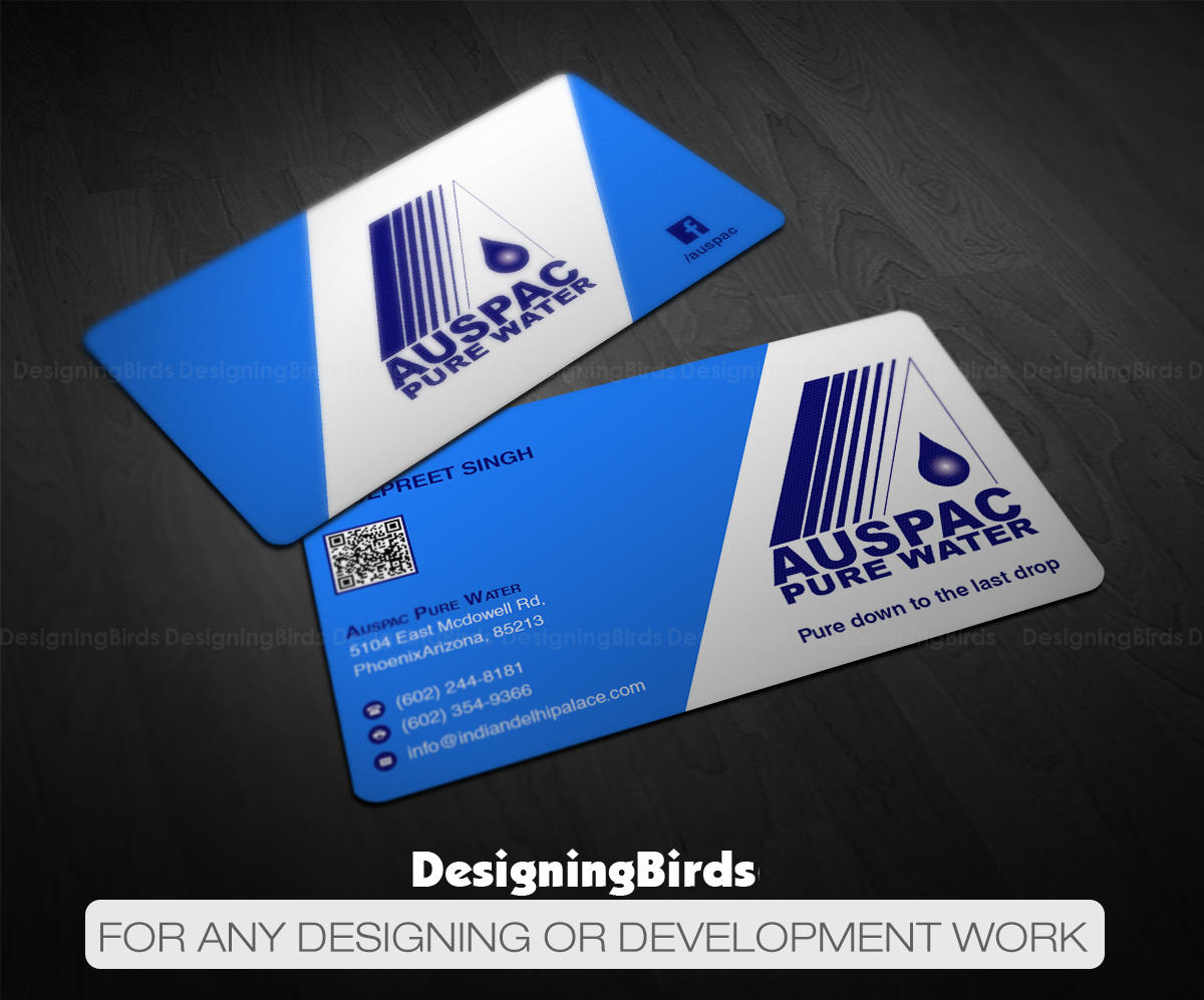 Visitenkarten-Design von Designing Birds für Auspac Pure Water P/L | Design #13400646