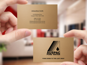 Design de Carte de Visite par Creations Box 2015 pour Auspac Pure Water P/L | Design : #13402752