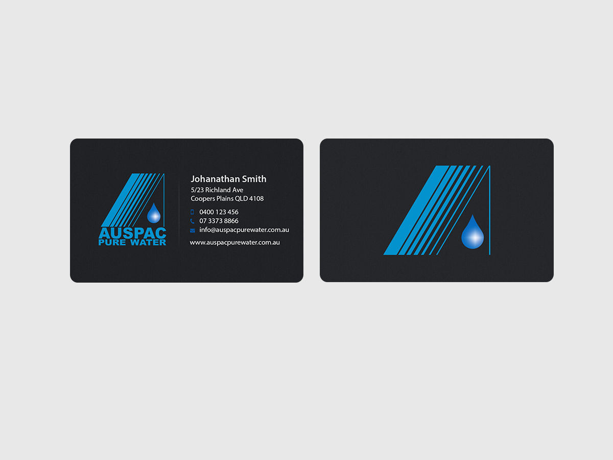 Visitenkarten-Design von Creations Box 2015 für Auspac Pure Water P/L | Design #13403342