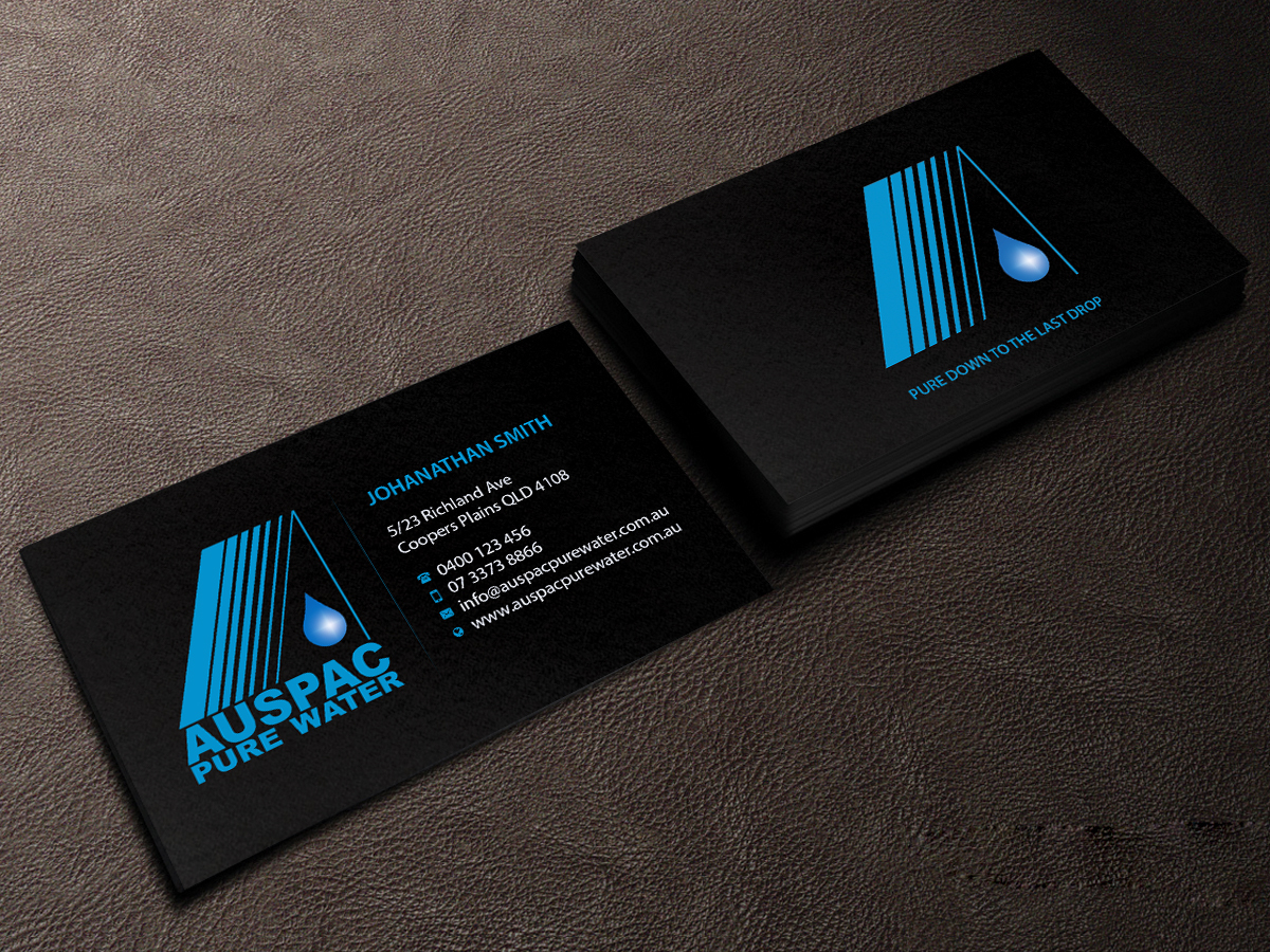 Business Card Design by Creations Box 2015 for Auspac Pure Water P/L | Design: #13462115