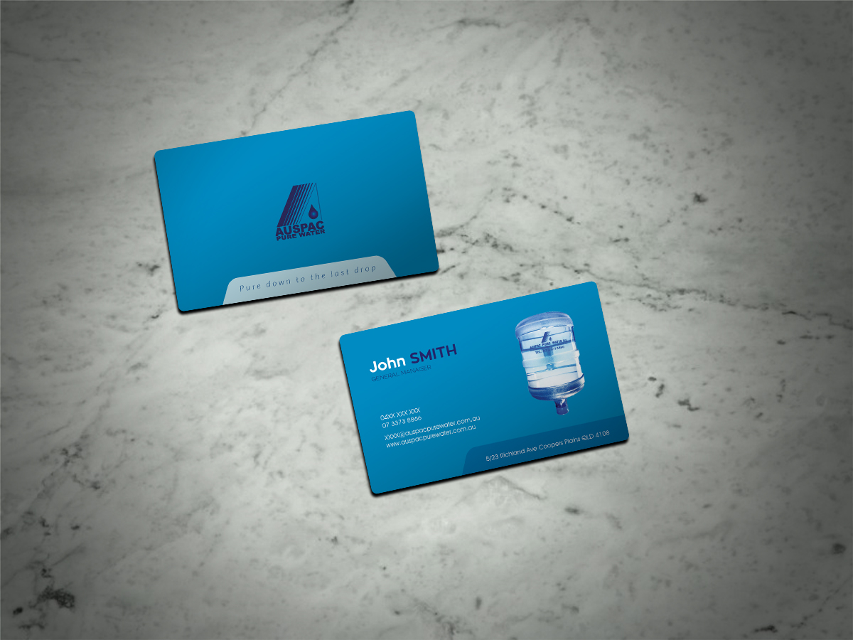 Business Card Design by Scorpius design for Auspac Pure Water P/L | Design #13403077