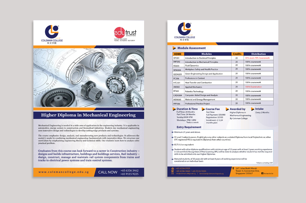 Diseño de Flyer por creative.bugs para Coleman College | Diseño #13412762