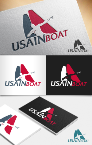 Usain Boat - design a 40 foot pontoon boat name logo - spectator boat for America's Cup 2017 | Diseño Gráfico por nivleik