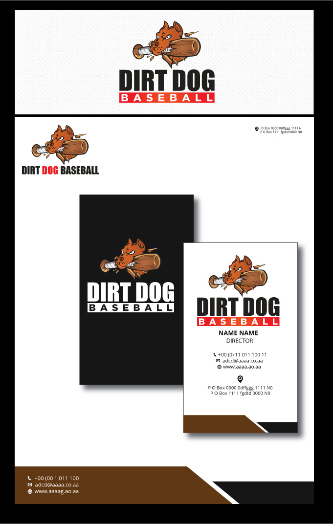 Logo-Design von zebronicgraphic für Dirt Dog Baseball | Design #13424084