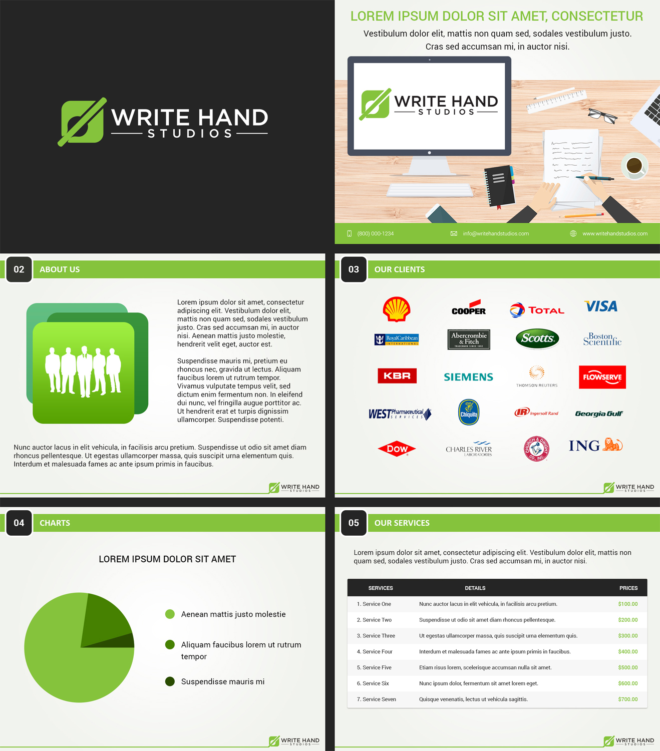 PowerPoint Design by iLexter for Write Hand Studios | Design #13406288