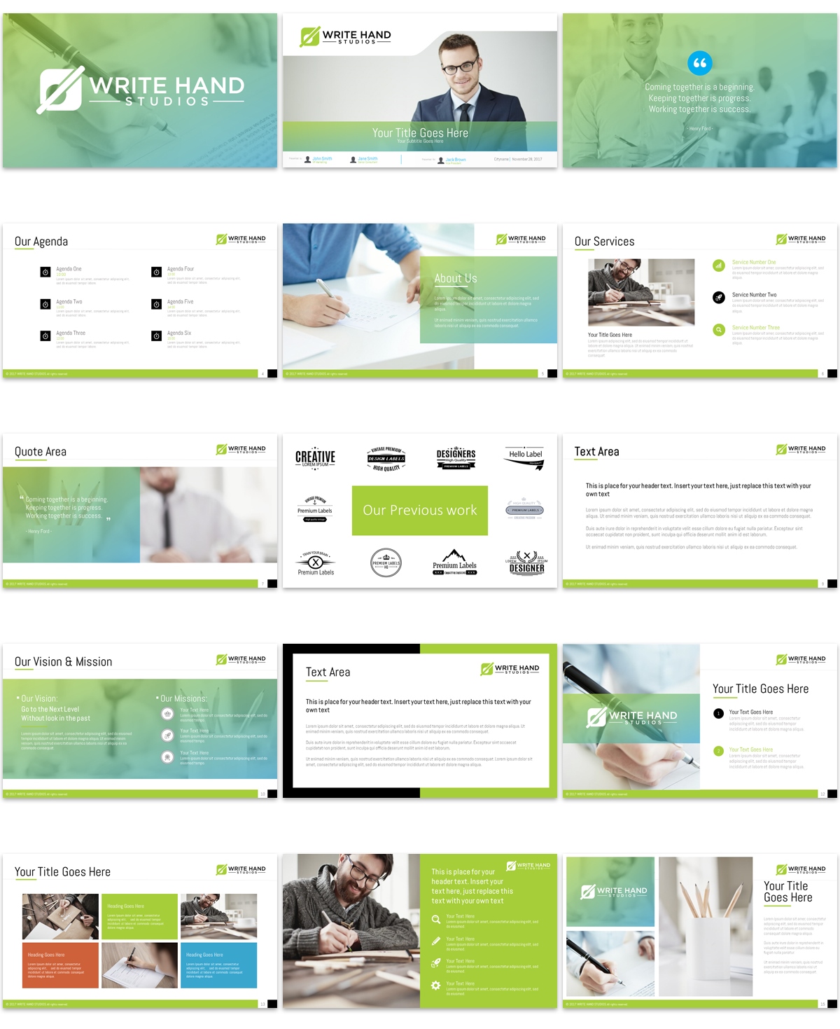 PowerPoint Design by Imazing for Write Hand Studios | Design #13405441