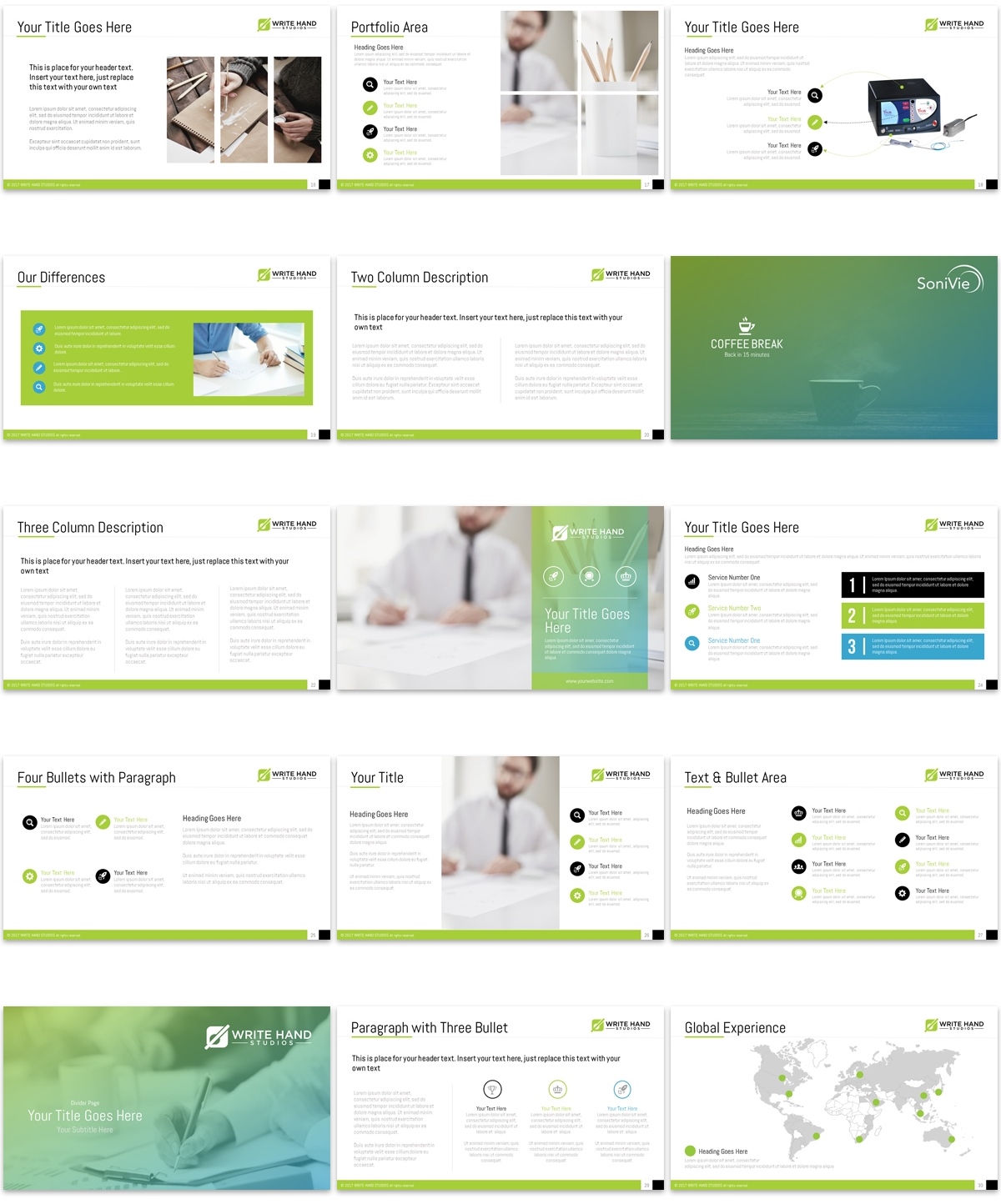 PowerPoint Design by Imazing for Write Hand Studios | Design #13405442