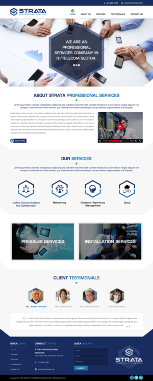 Strata Professional Services Website | Web Design by Sbss