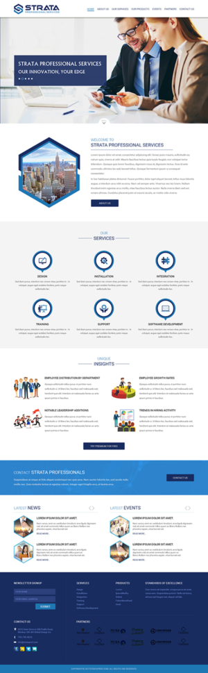 Strata Professional Services Website | Web Design by Tpith