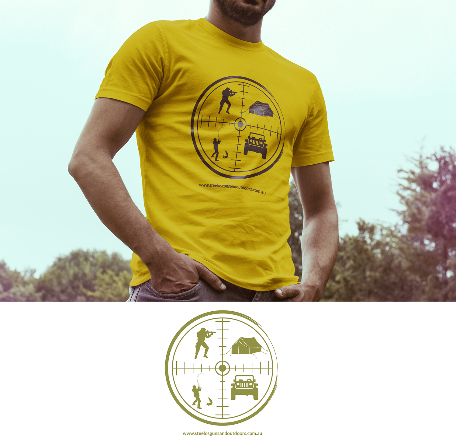 T-shirt Design by Anooshaa for Steelo's Guns & Outdoors | Design #13462013