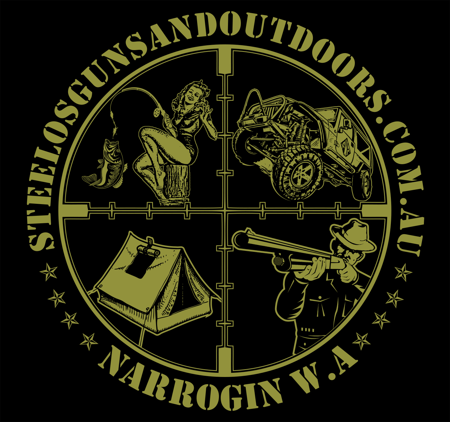T-shirt Design by 99.degree for Steelo's Guns & Outdoors | Design: #13504468