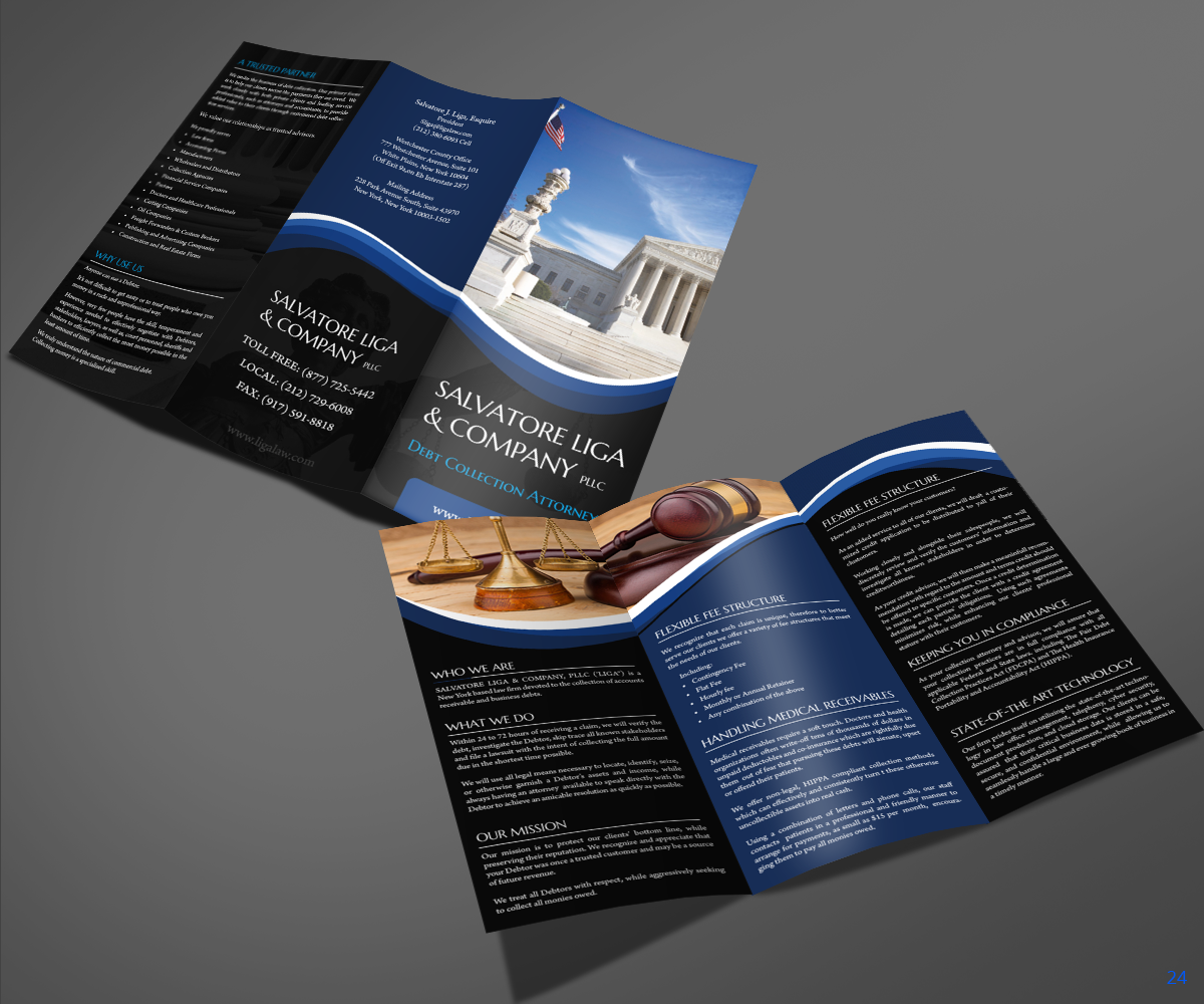Diseño de Flyer por uniquedesign10 para Salvatore J. Liga, Esq. | Diseño #13457574
