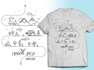 Promotional T-Shirt featuring Happy Jack, Arizona | T-shirt Design by Tomi and Edó