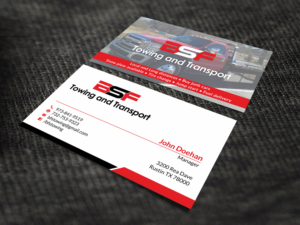 Business Card Design by SKYdesign for bfs towing & transport | Design: #13418971