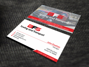 Business Card Design by SKYdesign for bfs towing & transport | Design: #13461461