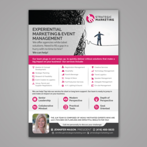 Design de Flyer par Mariyam Khan pour JLM Strategic Marketing | Design : #13460737