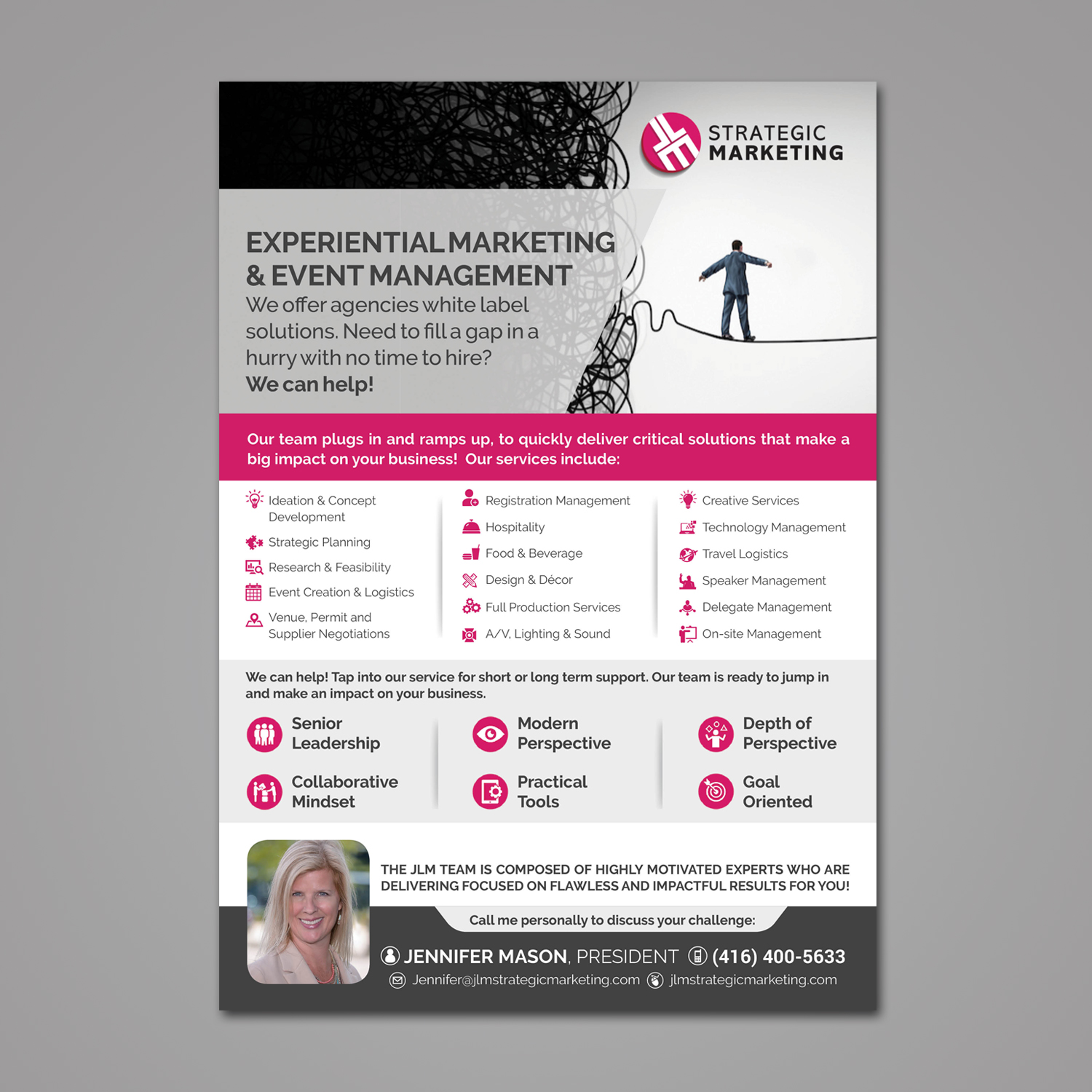 Flyer-Design von Mariyam Khan für JLM Strategic Marketing | Design #13473756