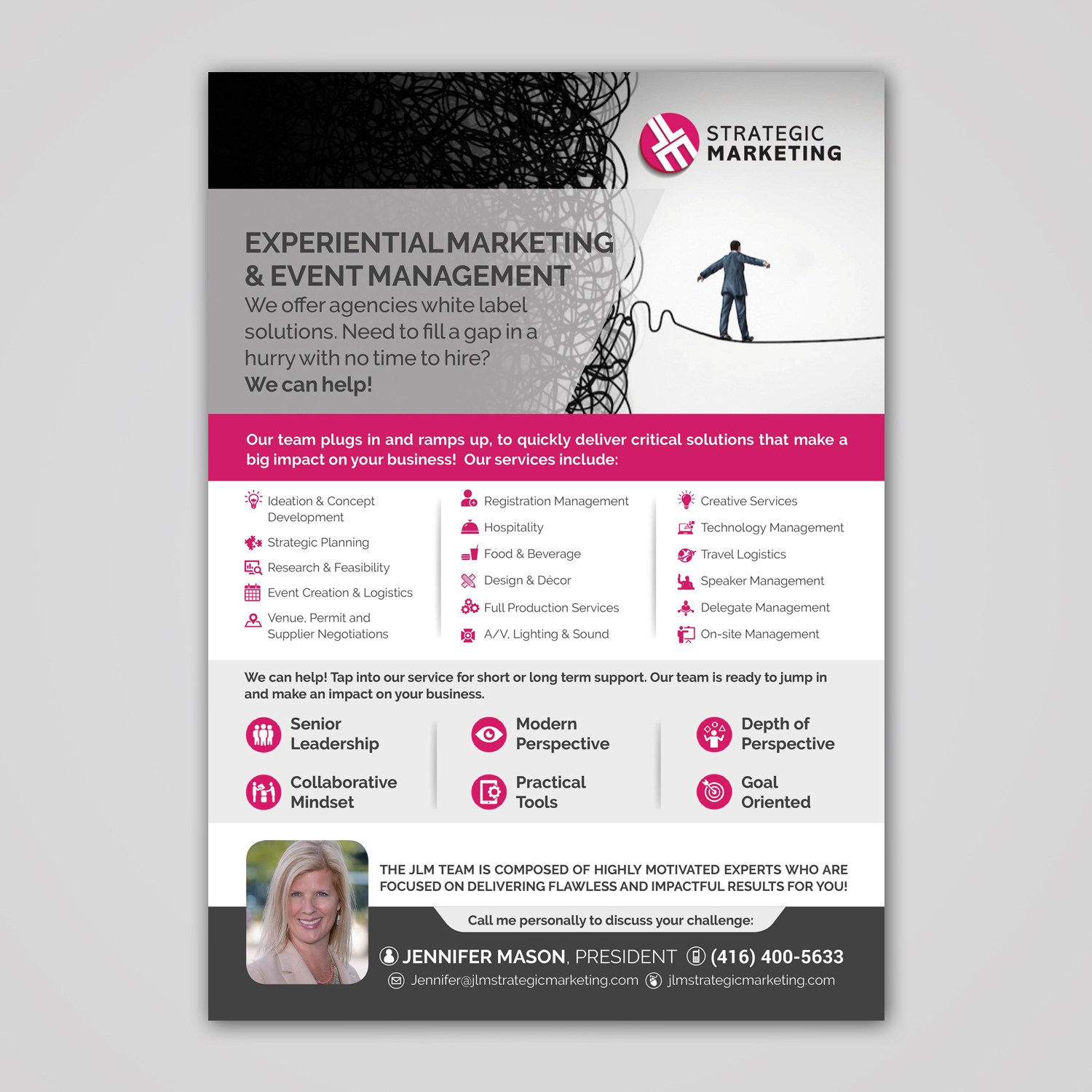 Flyer Design by Mariyam Khan for JLM Strategic Marketing | Design #13475596