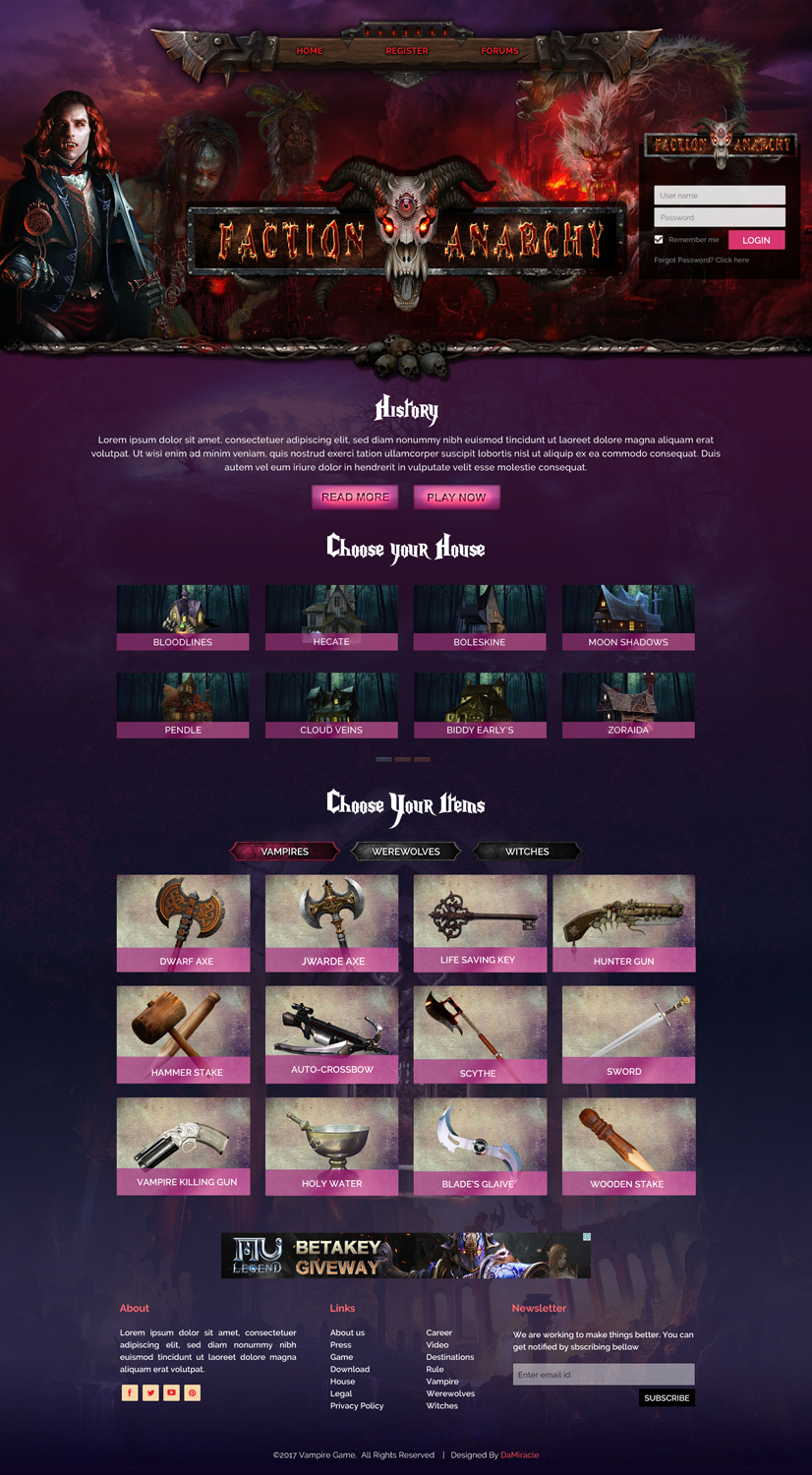 Diseño Web por Da Miracle para James Mafia Gaming | Diseño #13716962