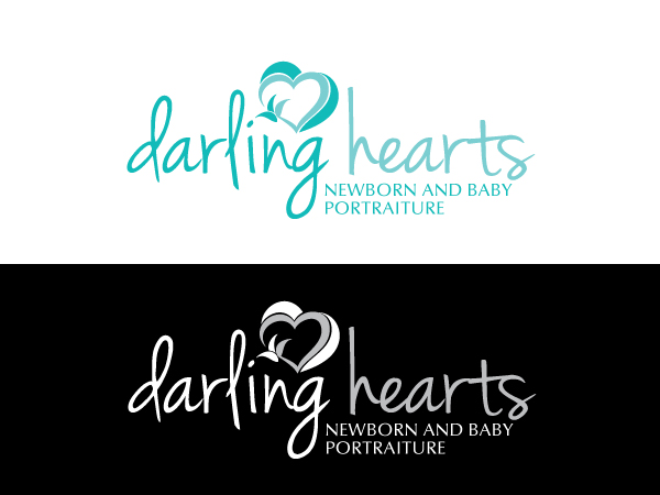 Diseño de Logo por Alien Cookie para Darling Hearts Newborn and Baby Portraiture  | Diseño: #13537577