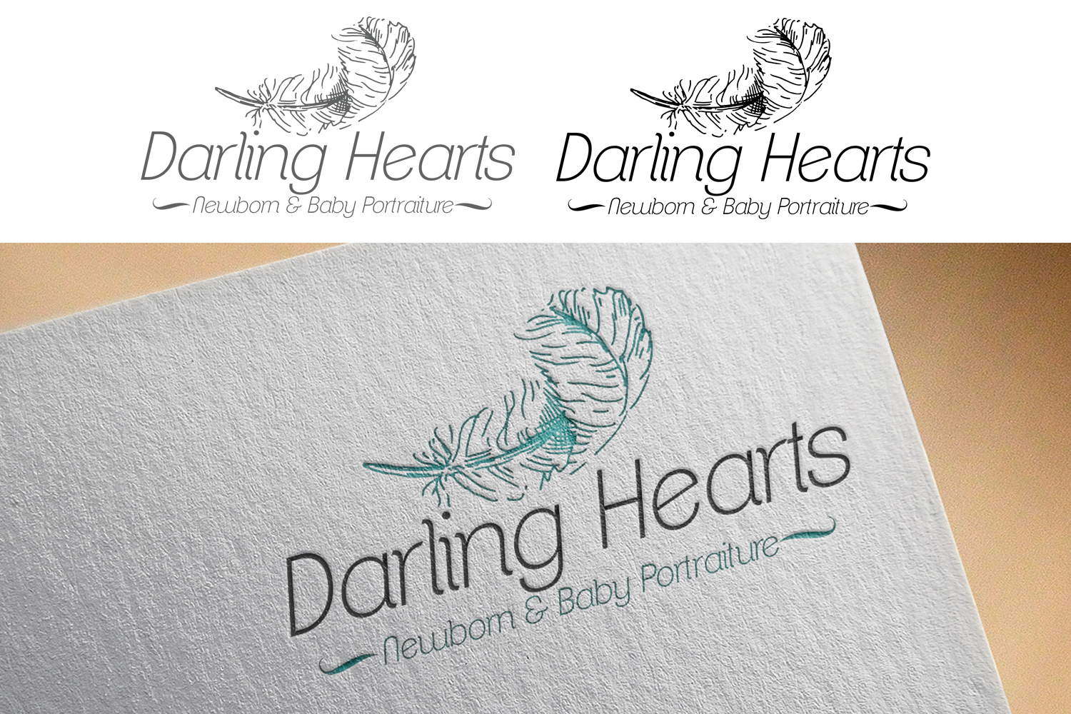 Diseño de Logo por Tyler Blake Designs para Darling Hearts Newborn and Baby Portraiture  | Diseño #13436623