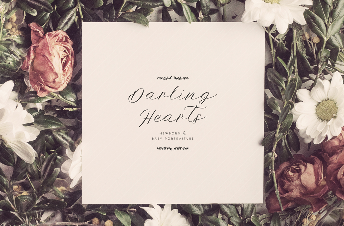 Diseño de Logo por GLDesigns para Darling Hearts Newborn and Baby Portraiture  | Diseño #13428771