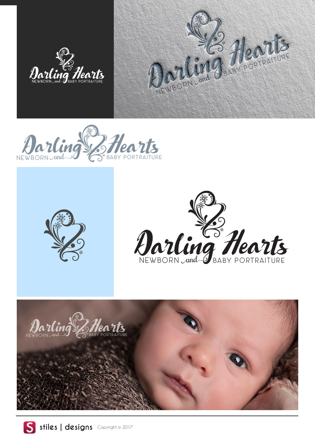 Logo Design by stiles1414 for Darling Hearts Newborn and Baby Portraiture  | Design #13501013