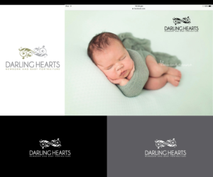 Diseño de Logo por webeezine para Darling Hearts Newborn and Baby Portraiture  | Diseño: #13444975