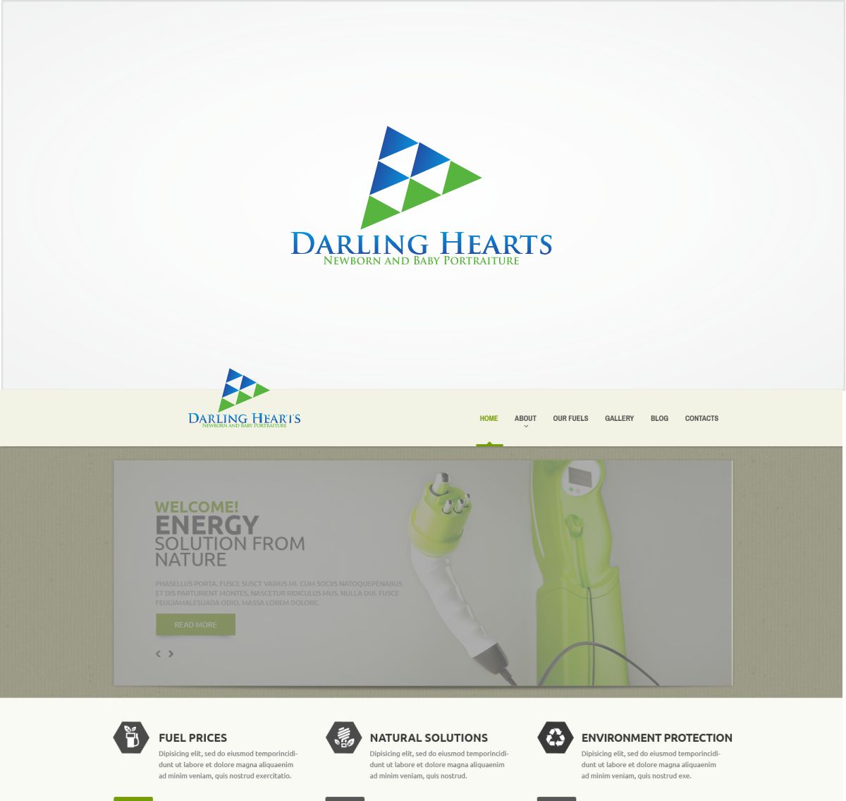 Logo Design by Paulsein for Darling Hearts Newborn and Baby Portraiture  | Design #13440801