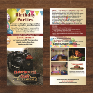 Flyer Design by Venus L. Penaflor for Cleethorpes Light Railway Ltd | Design #13547608