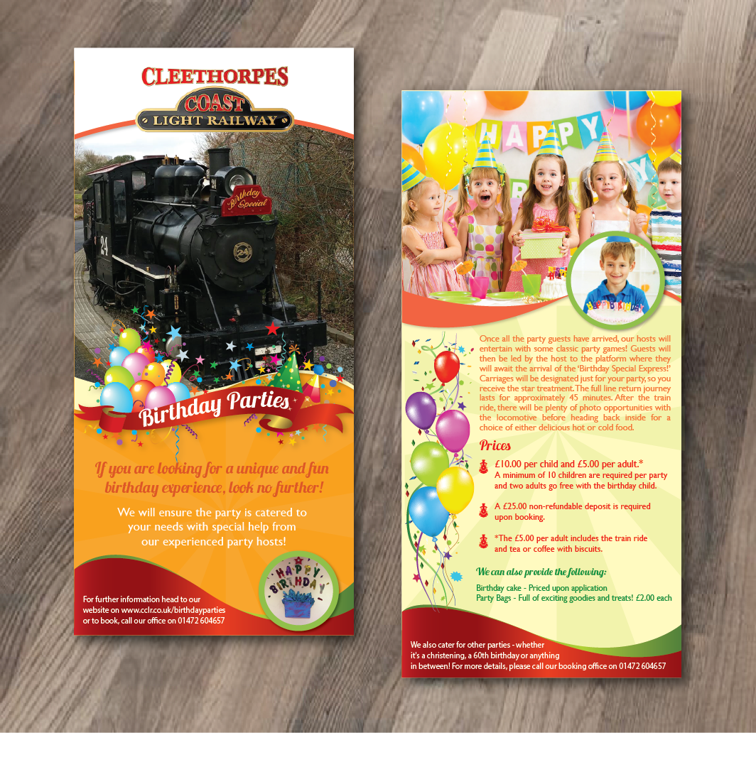 Flyer Design by alex989 for Cleethorpes Light Railway Ltd | Design #13482859