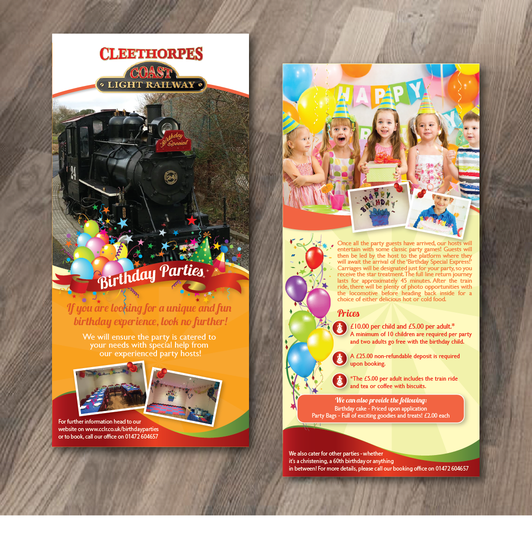 Flyer Design by alex989 for Cleethorpes Light Railway Ltd | Design #13495571