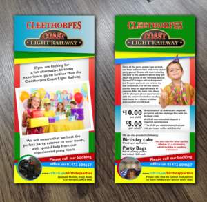 Single Flyer for birthday parties at a Light Railway | Flyer Design by Alexandar