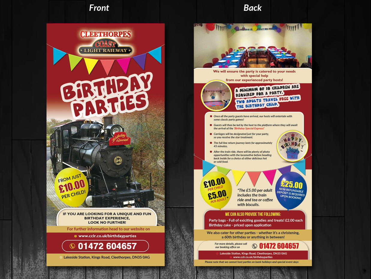 Flyer Design by innovative earth for Cleethorpes Light Railway Ltd | Design #13757351