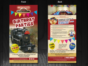 Single Flyer for birthday parties at a Light Railway | Flyer Design by innovative earth