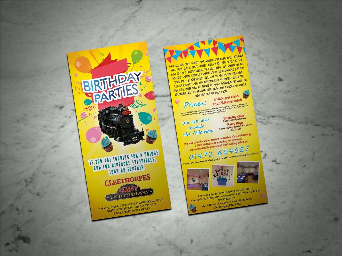 Flyer Design by Scorpius design for Cleethorpes Light Railway Ltd | Design #13489651